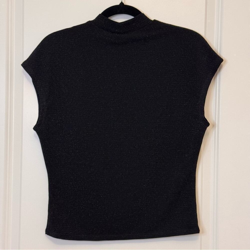 Sadie & Sage Black shimmery Blouse - Picture 3 of 4